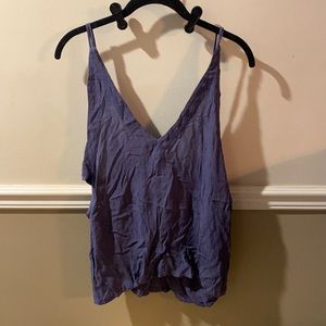 Lulus blue tank with tie in back